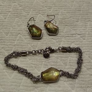 Earrings and bracelet